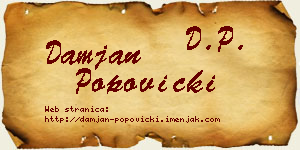 Damjan Popovicki vizit kartica
